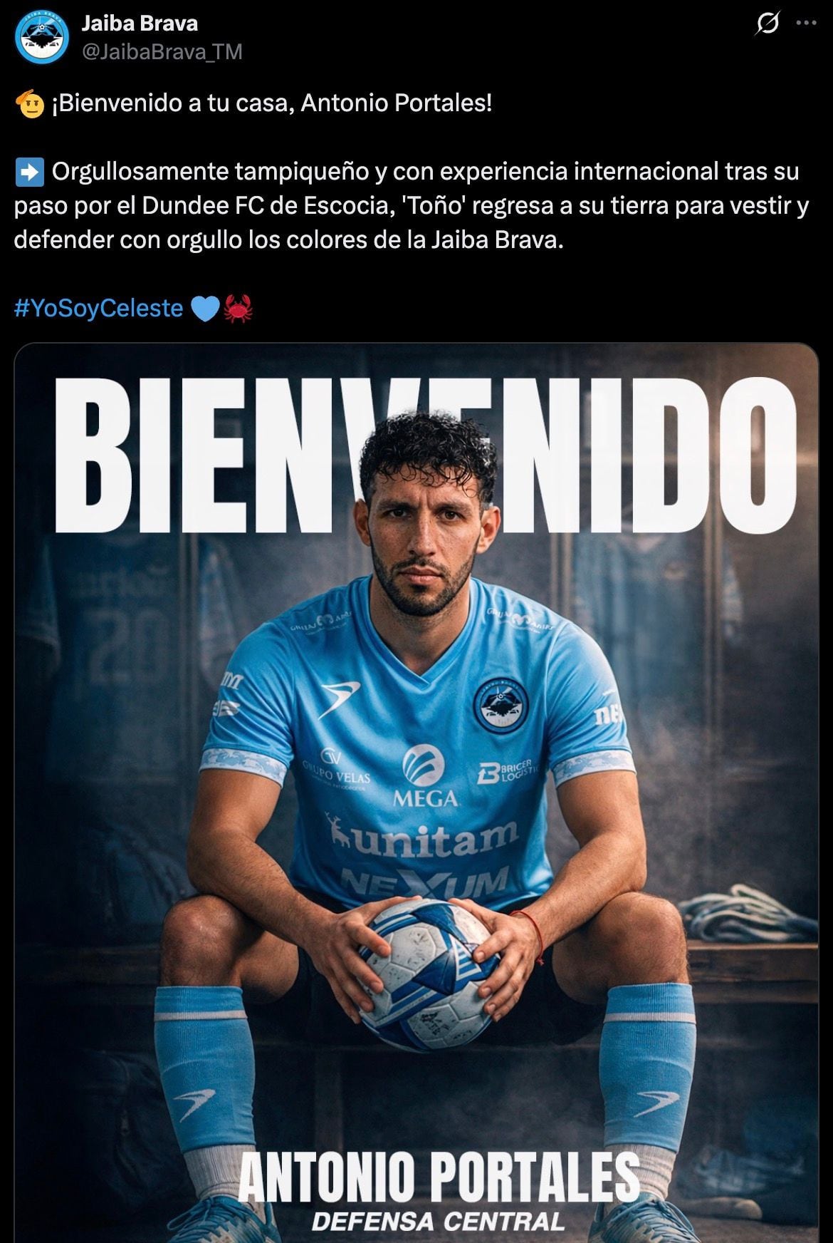 Antonio Portales cambia Europa por la Liga de Expansión con Jaiba Brava.