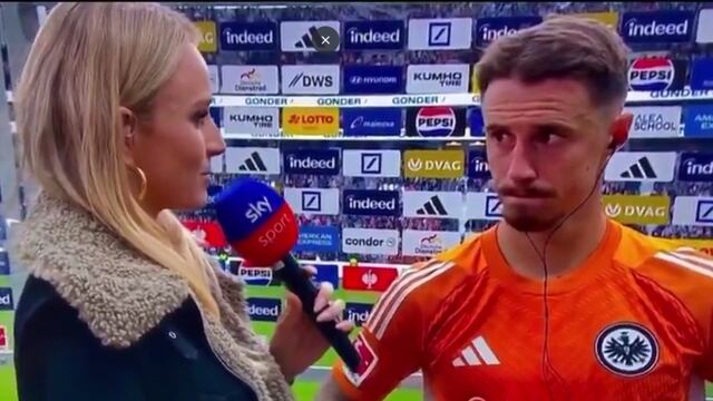 Una reportera en la Bundesliga cometió un error del que todo el mundo habla.