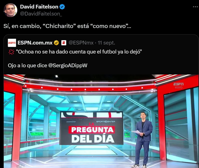 El nuevo dardo de David Faitelson a excompañero de ESPN
