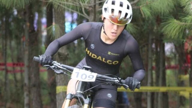 Joven ciclista de Hidalgo participando en la Olimpiada Nacional Conade 2025. Foto: Facebook/Asociación de Ciclismo de Jóvenes Hidalguenses