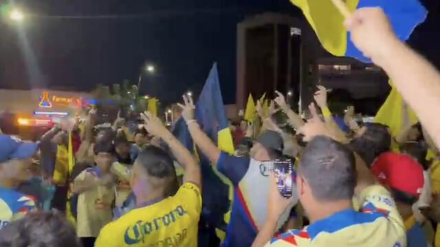 Fans del América celebran en La Minerva el tricampeonato