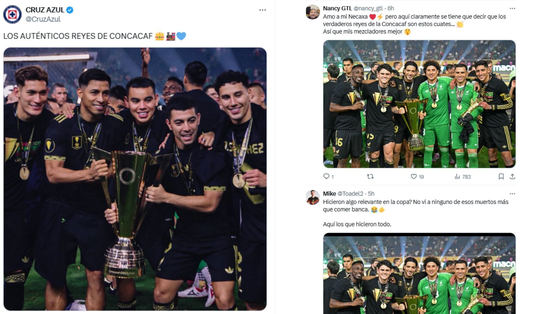 Burlas a Cruz Azul por su publicación en redes sociales.