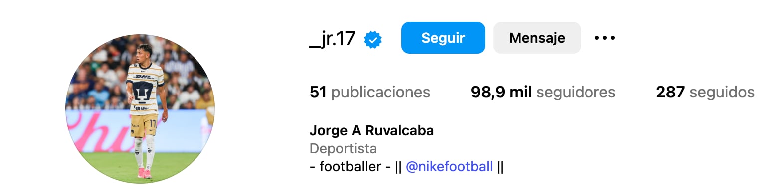 Instagram: Jorge Ruvalcaba