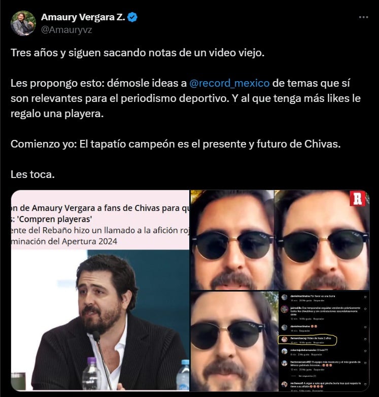 Amaury Vergara desmiente vídeo