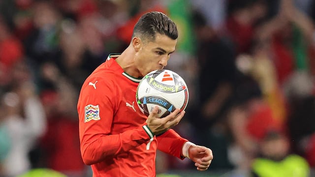 Cristiano Ronaldo con la Selección de Portugal.