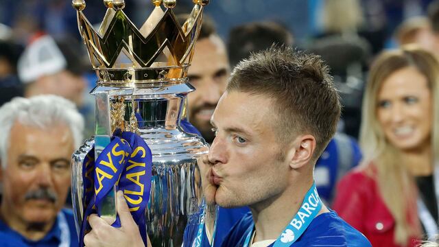 Jamie Vardy en la temporada 2015/2016 de la Premier League.