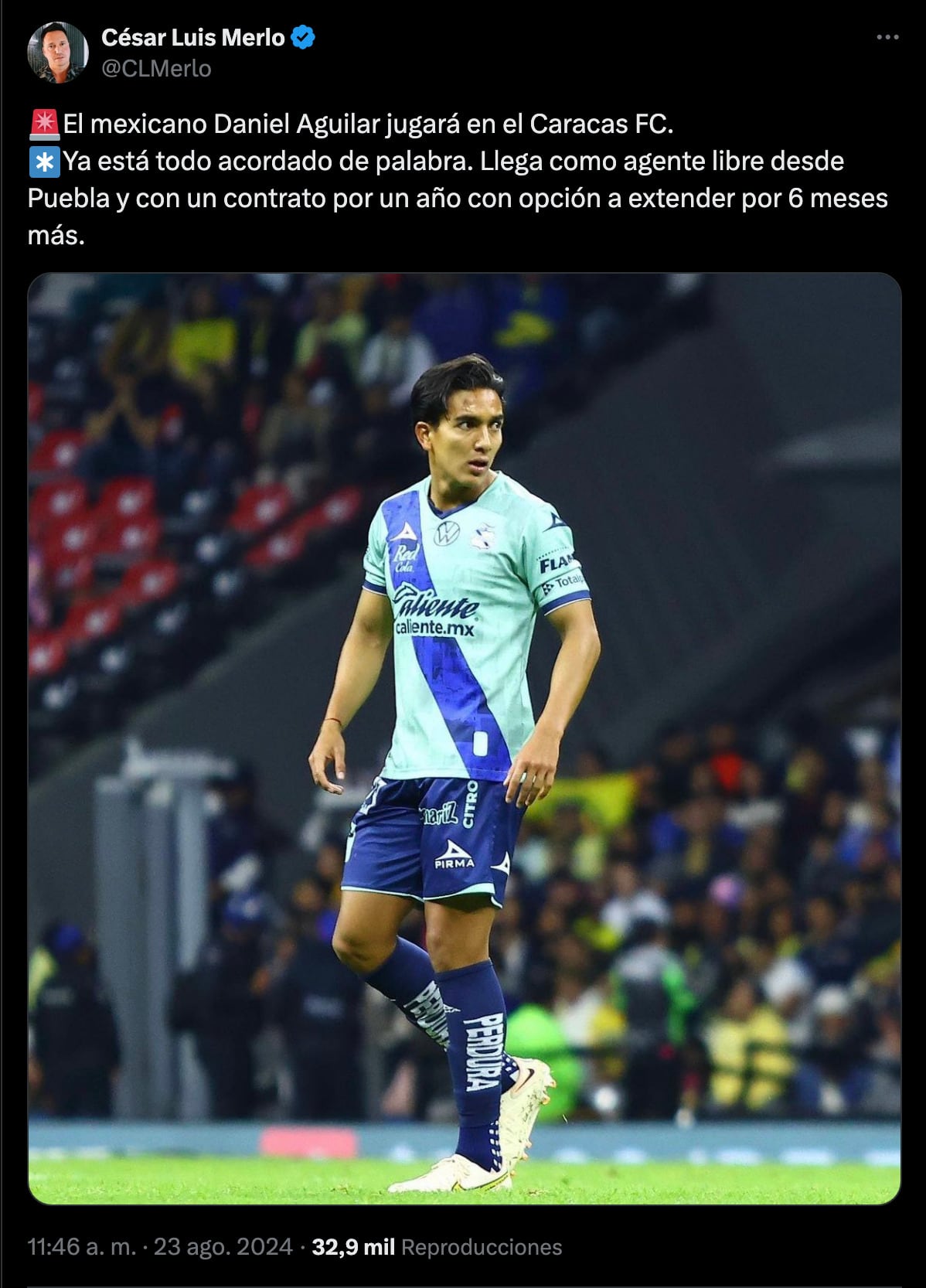 Daniel Aguilar se irá al Caracas FC.