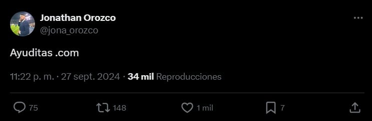 Mensaje de Jonathan Orozco.