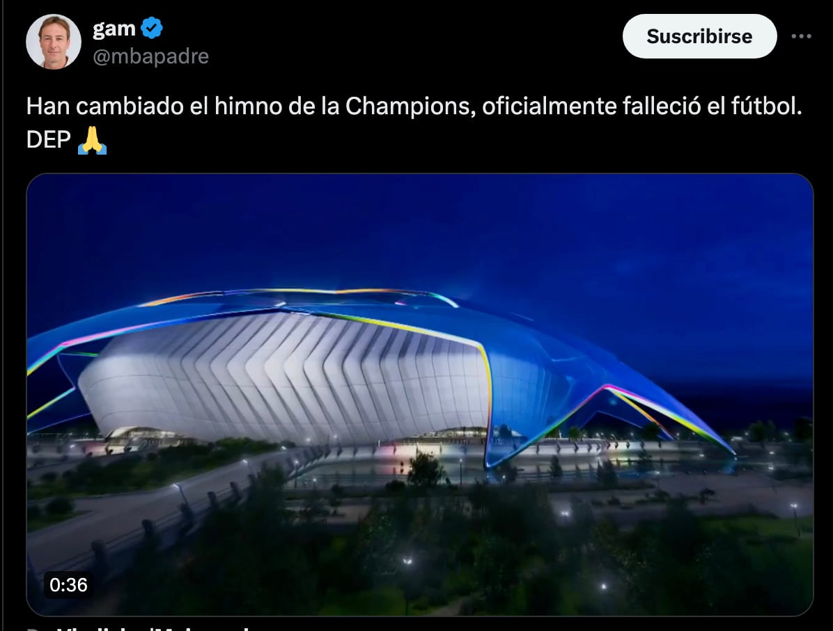 Fans reaccionan al nuevo himno de la Champions.