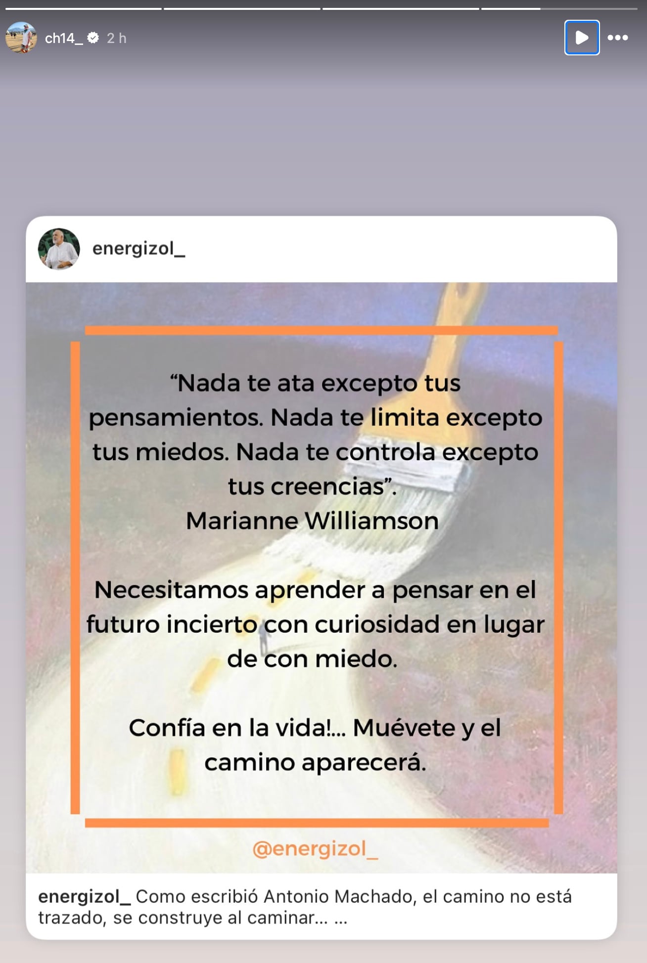 Historia de Instagram de Chicharito