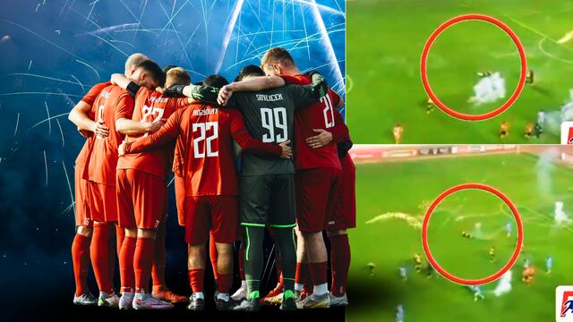 Jugadores huyen despavoridos ante ataque con pirotecnia