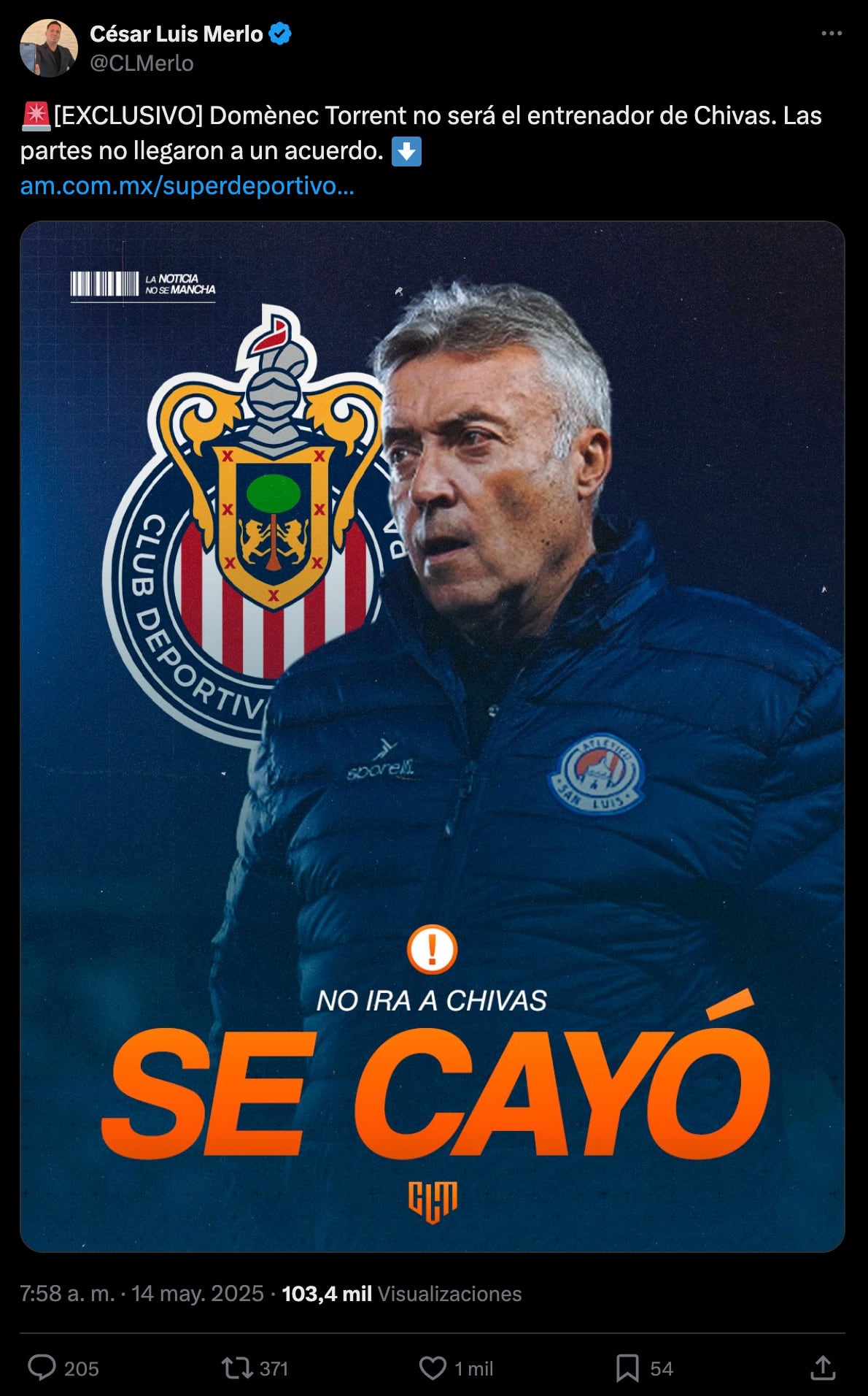 Tuit de César Luis Merlo