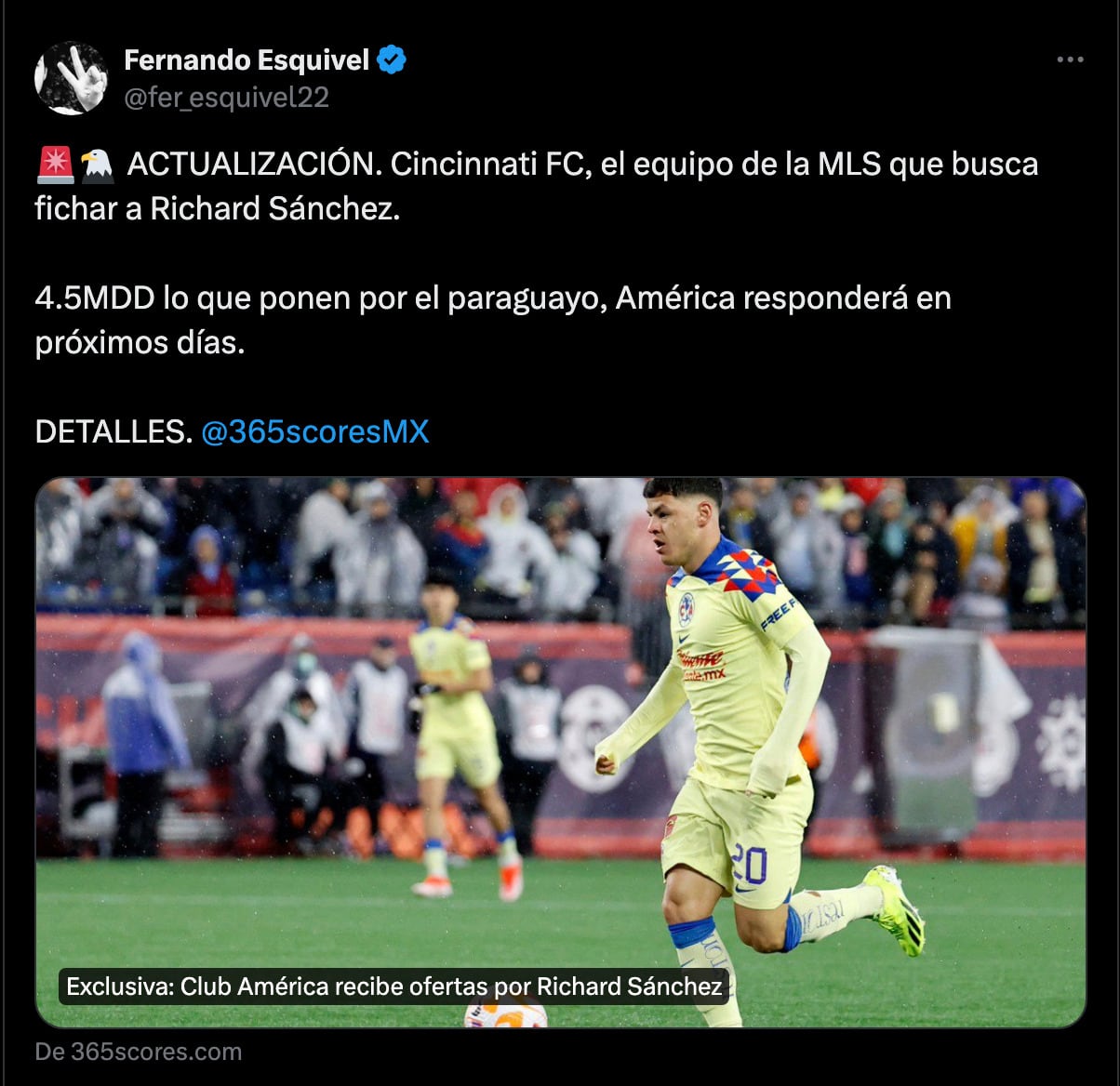 Cincinnati ofertó por Richard Sánchez.