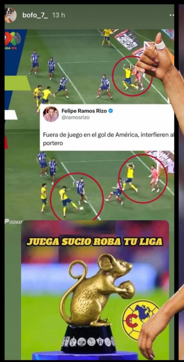 Historia publicada por el Bofo Bautista en su cuenta de Instagram