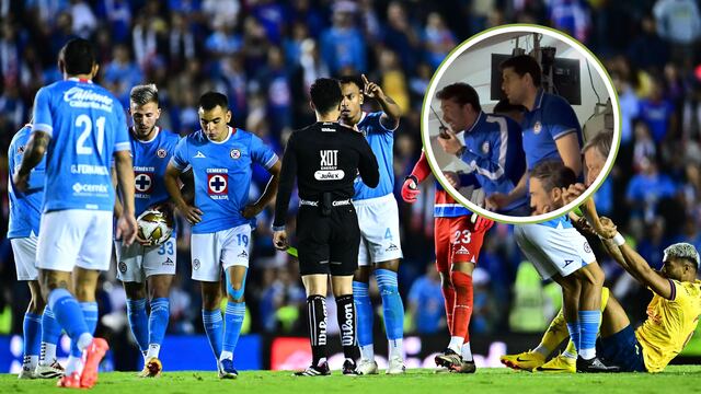 La reacción en el palco de la directiva del Cruz Azul tras penal al América.