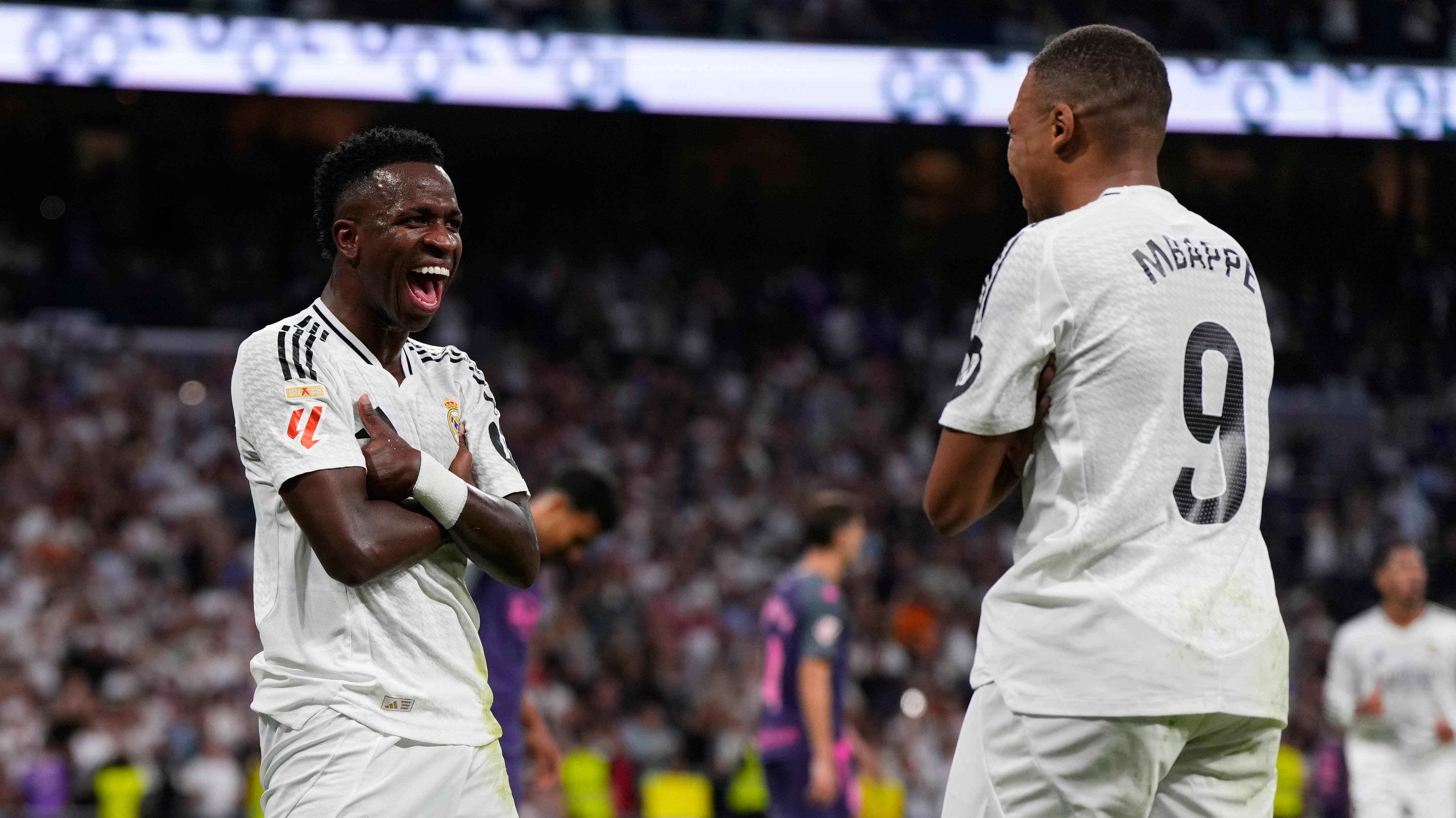 Vinicius Jr y Kylian Mbappé en el Real Madrid.