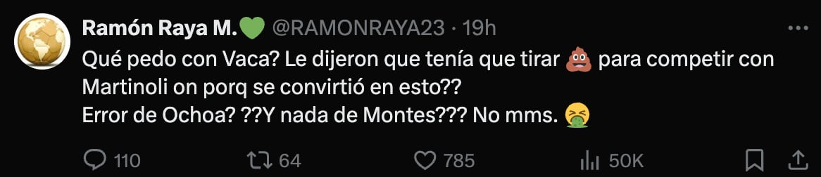 Revientan a Andrés Vaca por criticar a Memo Ochoa
