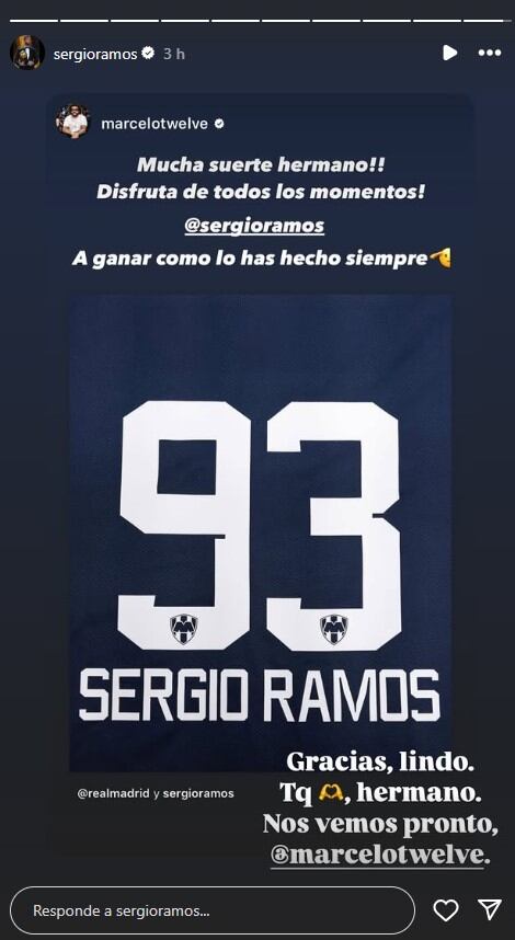 Marcelo manda mensaje a Sergio Ramos