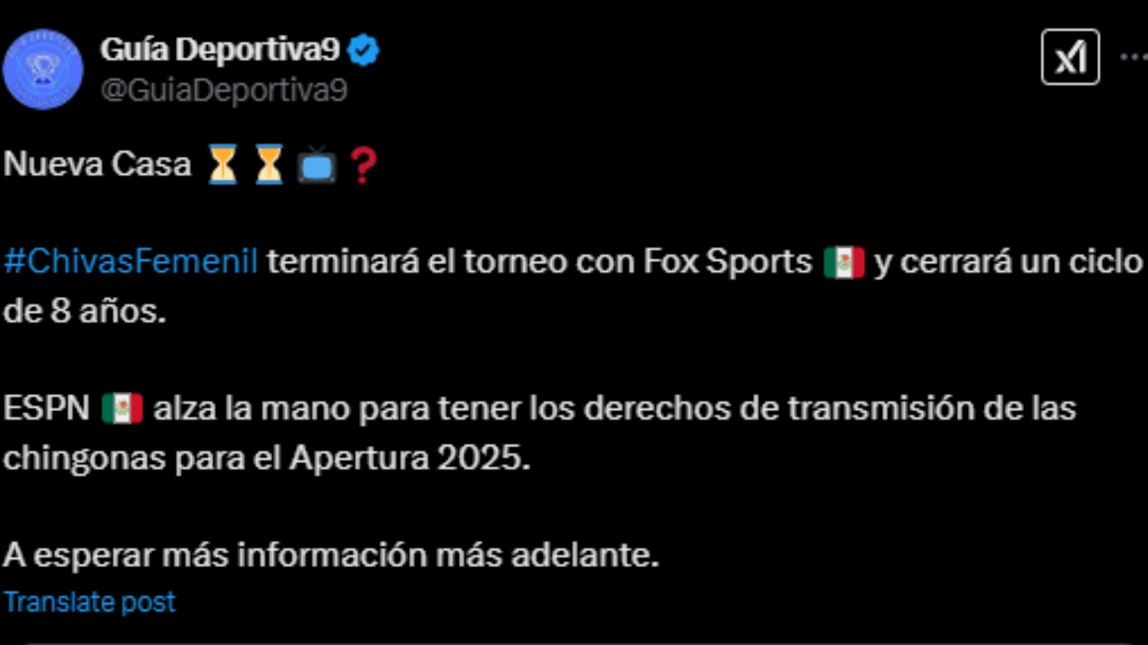 Chivas Femenil cambiará de televisora a partir del próximo torneo.