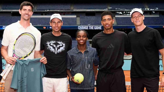 Nadal entrena con Courtois y Bellingham en el Santiago Bernabéu