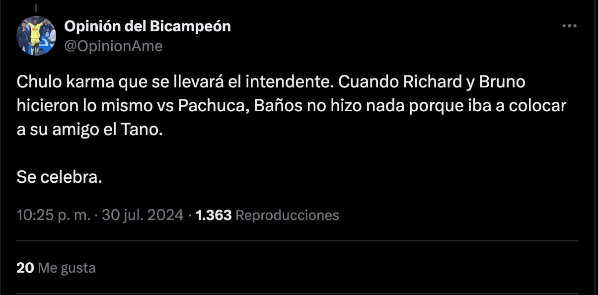 Aficionados creen que le llegó el karma al Tano.