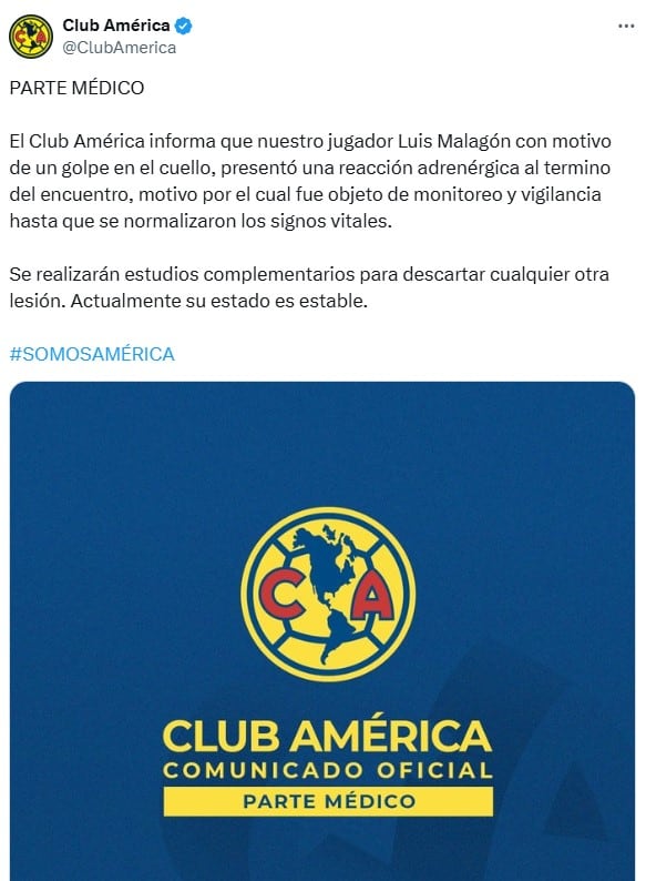 Comunicado del Club América