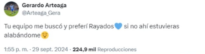 Gerardo Artega insulta a fan de Chivas: “Tu equipo me buscó y preferí Rayados”