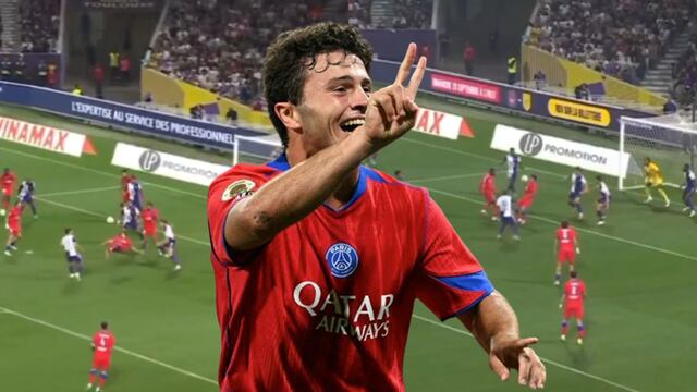 Joao Neves marcó doblete de chilenas en el Toulouse vs PSG