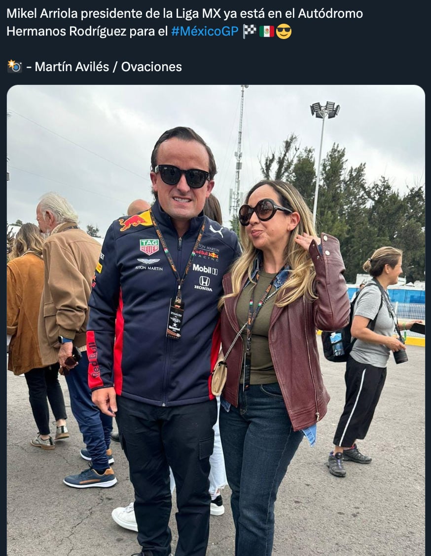 Captan a Mikel Arriola divirtiéndose en el GP de México 2024 mientras Liga MX vive uno de sus peores momentos