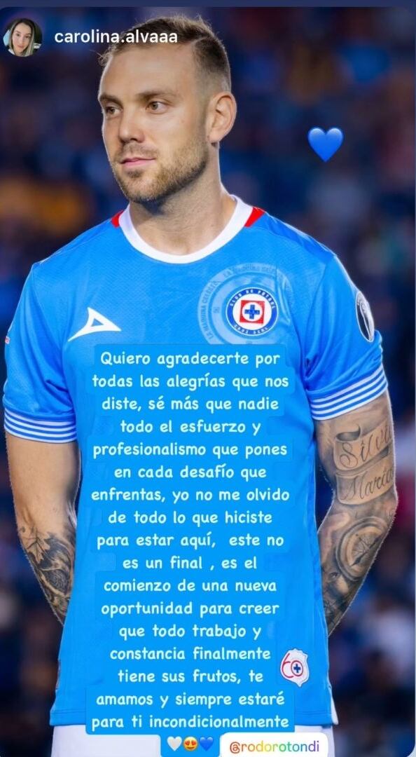 Esposa de Rodolfo Rotondi tras las incesantes críticas contra el futbolista.