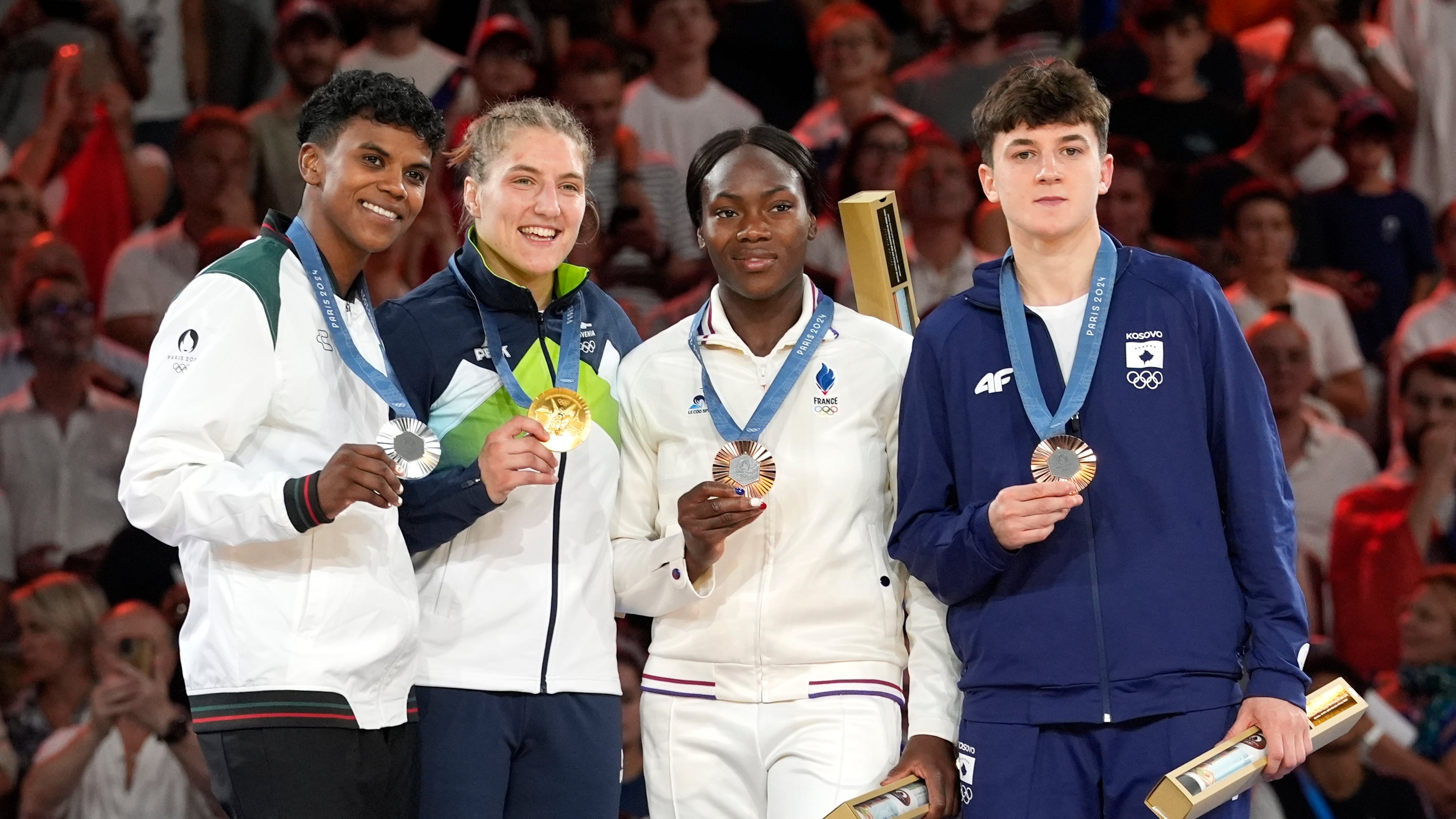 Prisca Awiti en los Juegos Olímpicos de París 2024.