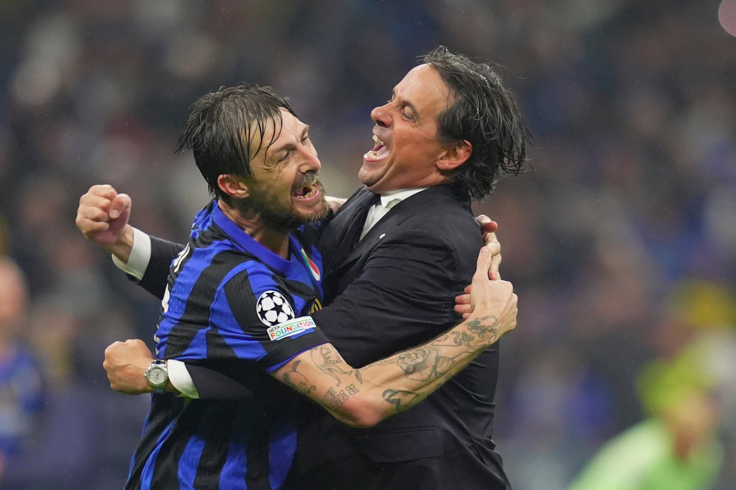Francesco Acerbi y Simone Inzaghi.