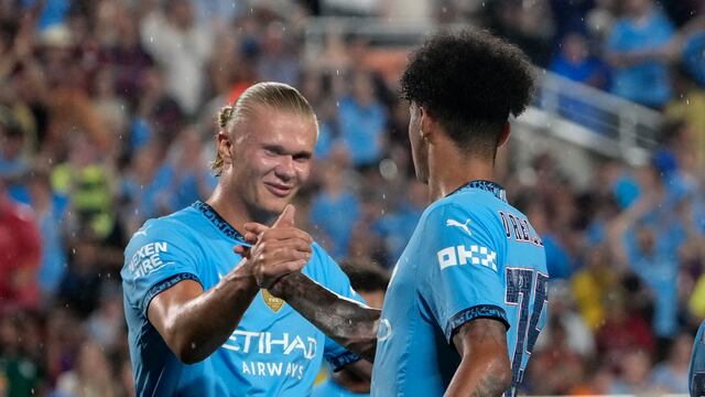 Haaland en la pretemporada del Manchester City