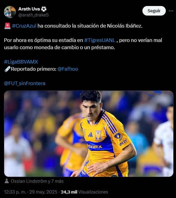 Cruz Azul y Tigres harían intercambio de jugadores