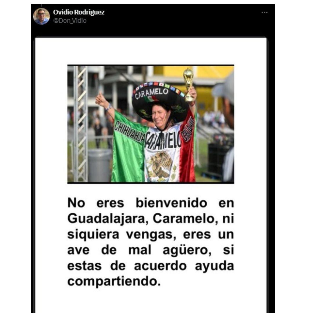 Lanzan dura advertencia para Caramelo: No lo quieren en el partido de México en Guadalajara.