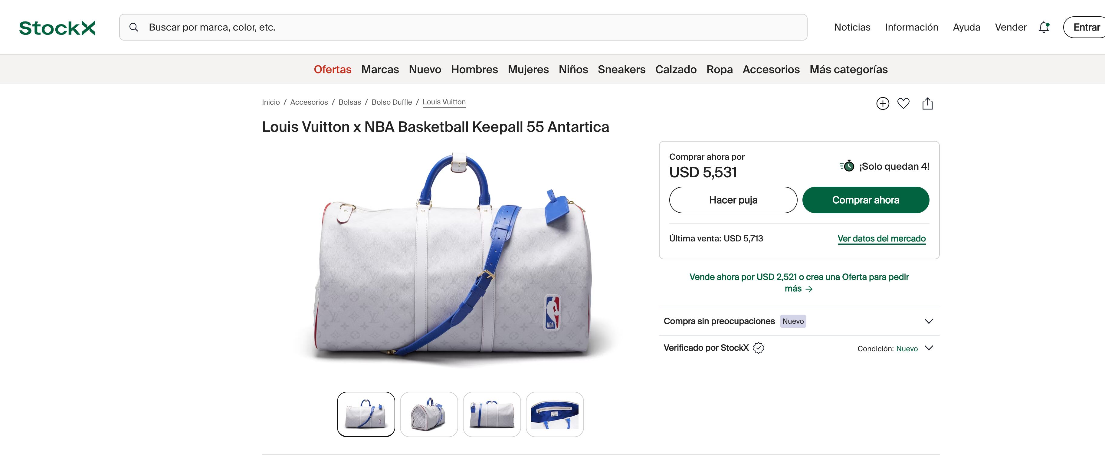 Precio de la bolsa que usó James Rodríguez