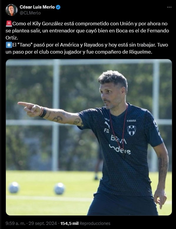 Tano Ortíz candidato a Boca Juniors.