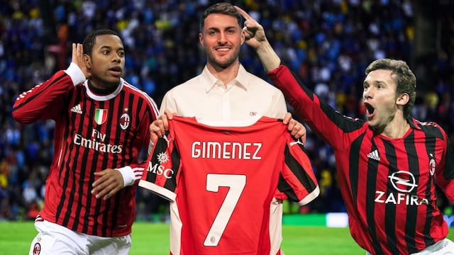 Los cracks del AC Milan que han usado el número 7 que ahora portará Santiago Giménez