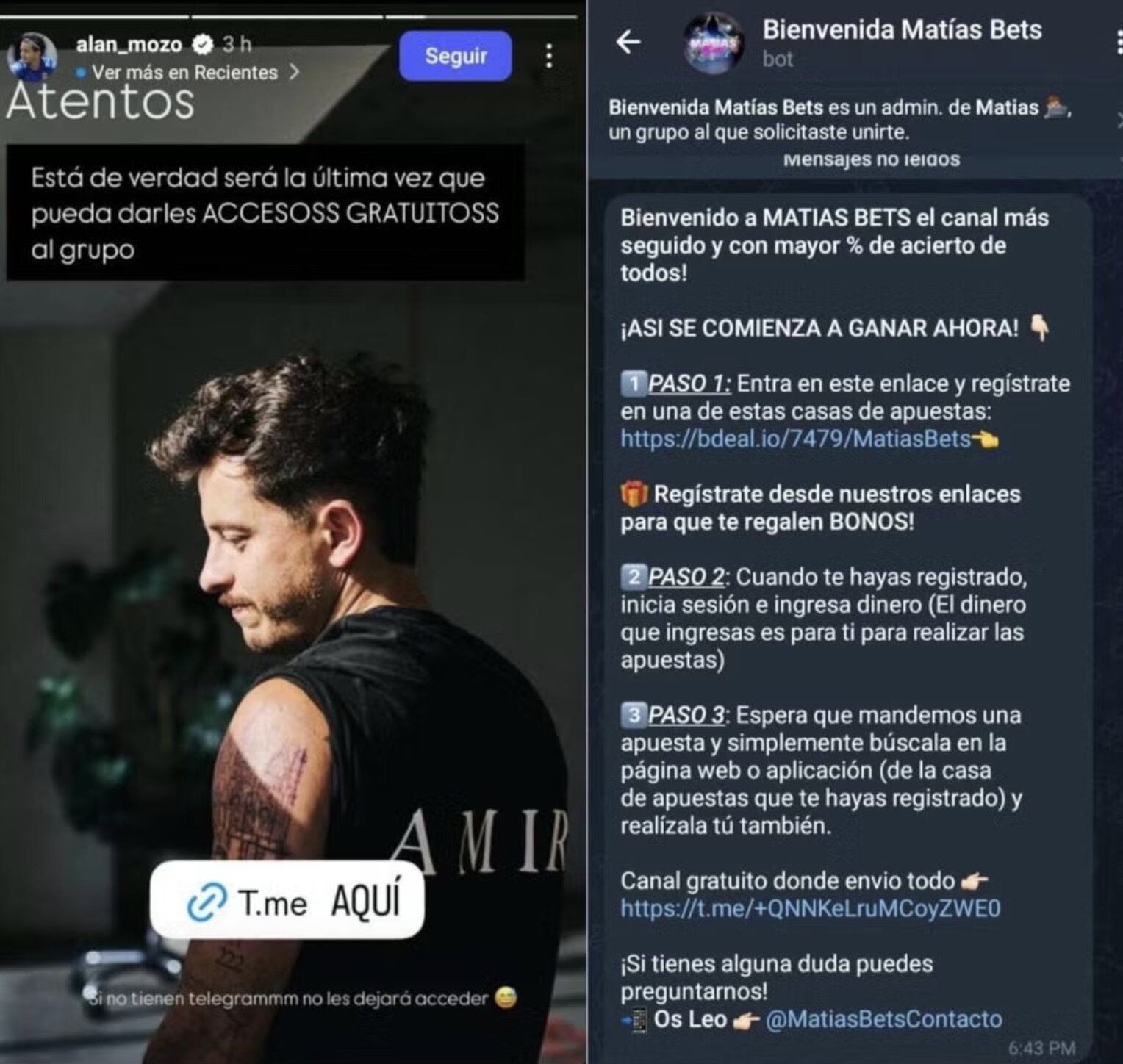 Alan Mozo promueve casa de apuestas