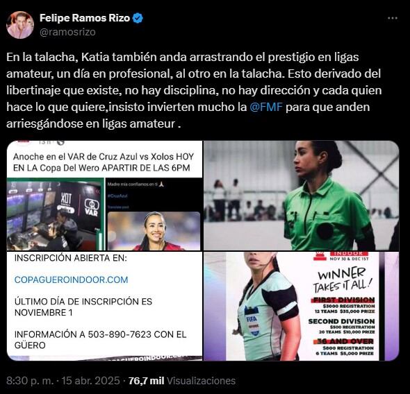 Tuit de Felipe Ramos Rizo