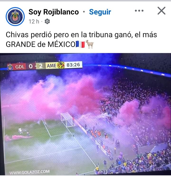 Publicación de la afición de Chivas.