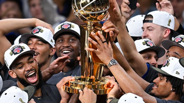 Los New York Knicks celebran el campeonato