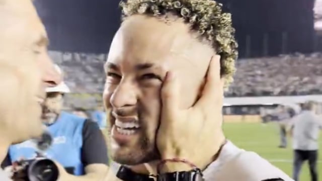 Neymar tras el triunfo de Santos ante Palmeiras.