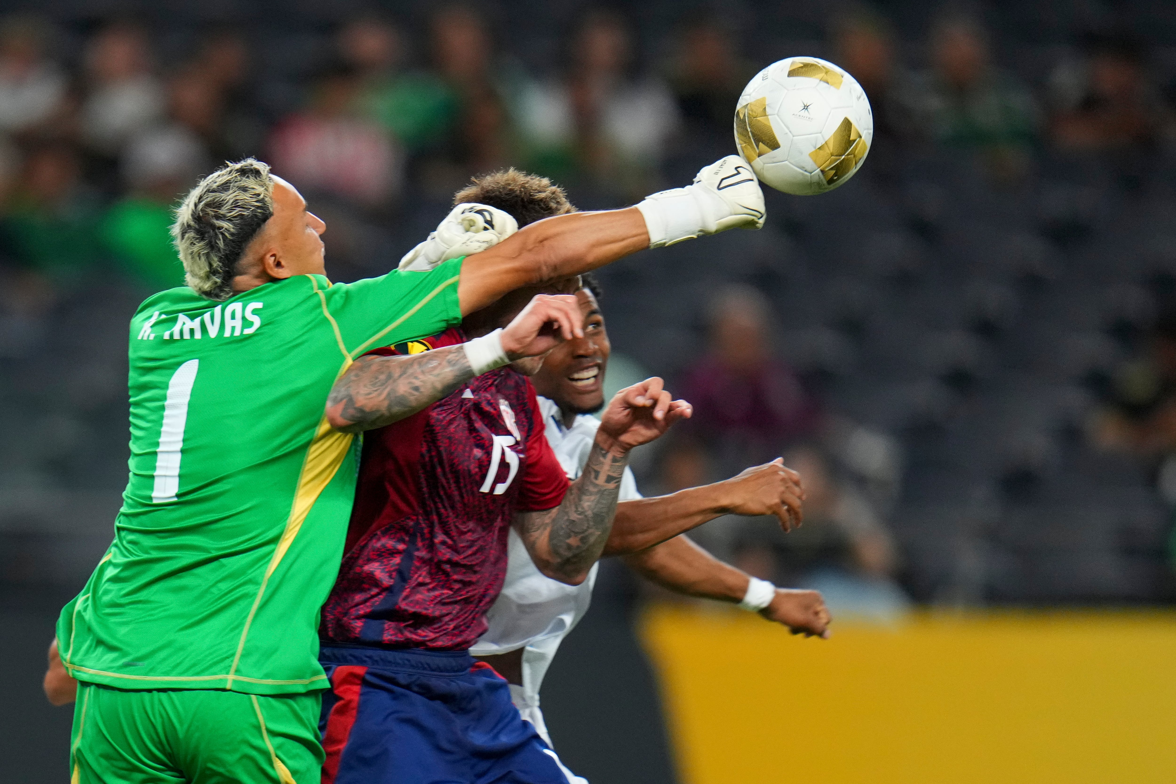 Keylor Navas en el Costa Rica vs República Dominicana.