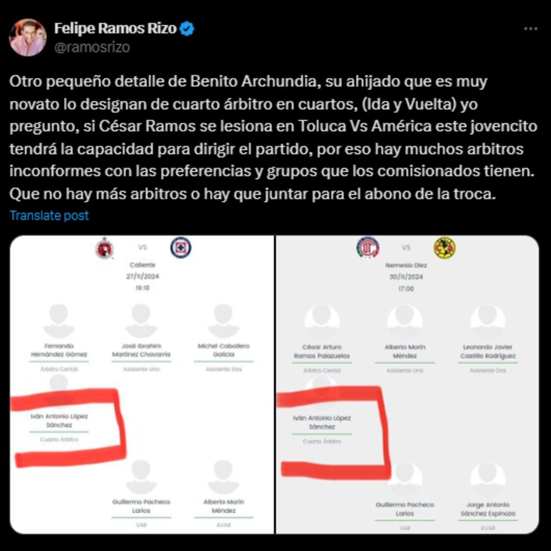 Felipe Ramos Rizo lanza acusación a Armando Archundia.