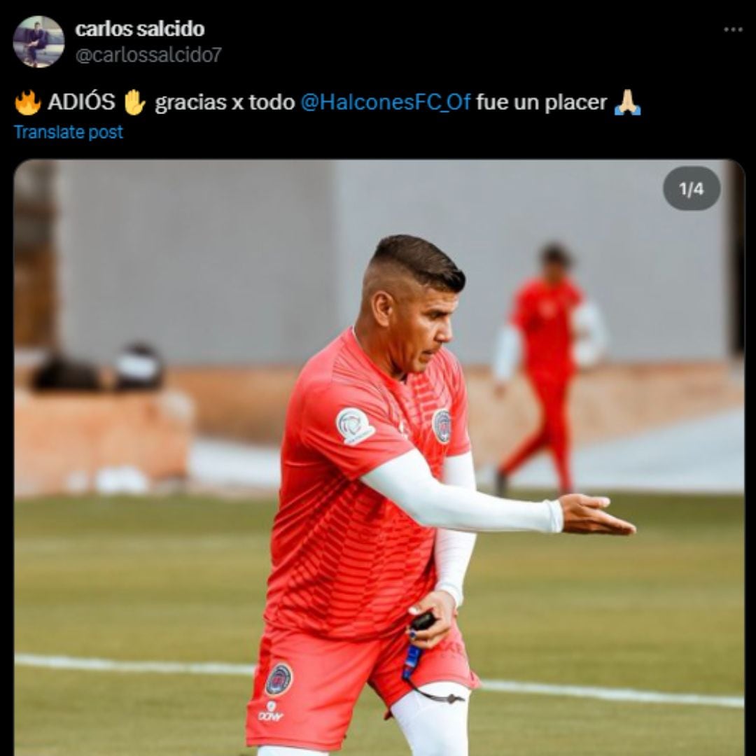 Mensaje de Carlos Salcido en redes sociales