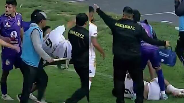 Jugador se tira de la camilla para hacer tiempo en el Ascenso de Bolivia