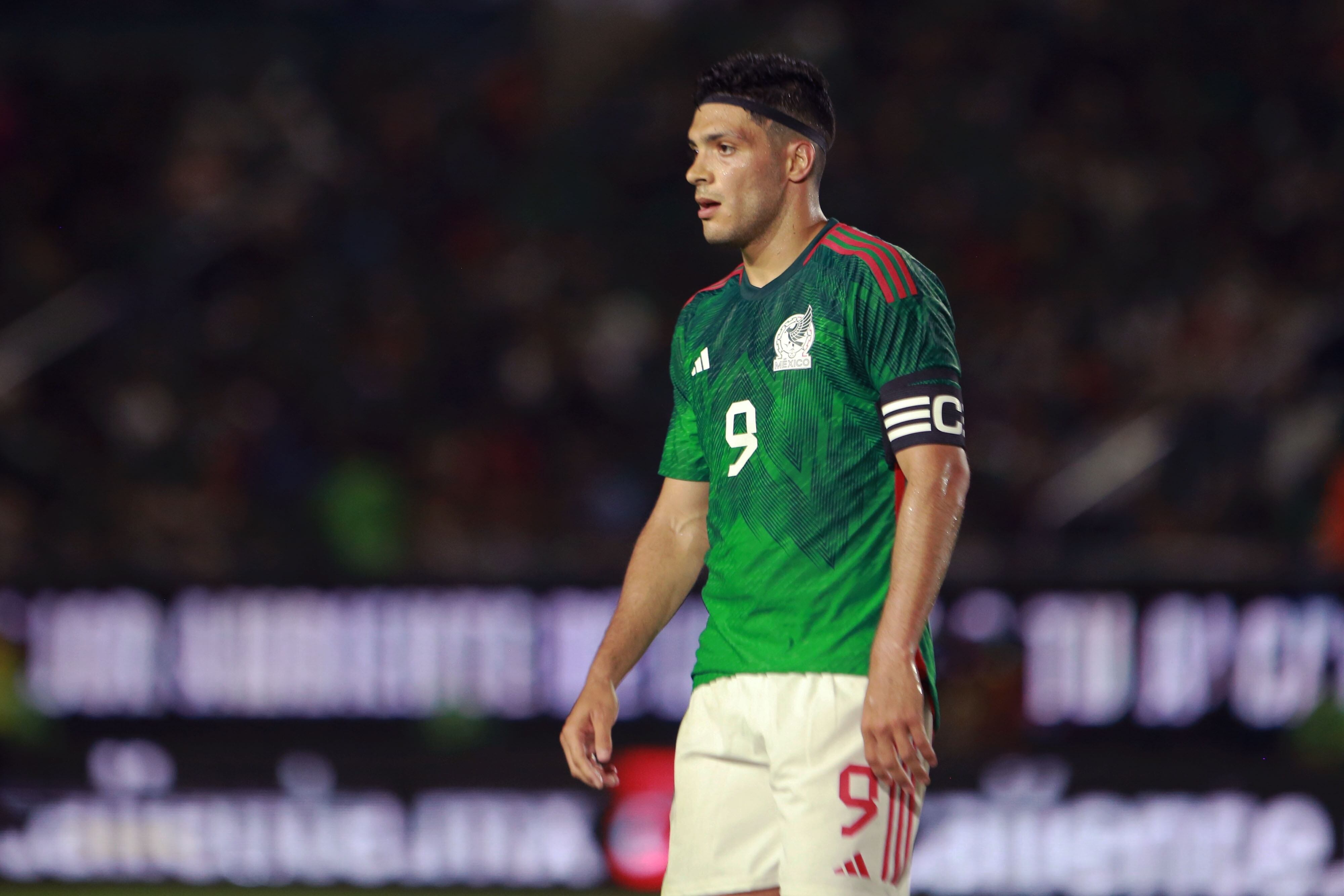 Raul Jimenez de Mexico durante el partido Mexico (Seleccion Mexicana) vs Guatemala, correspondiente al Partido Amistoso de preparacion, en el Estadio El Kraken, el 7 de junio de 2023.