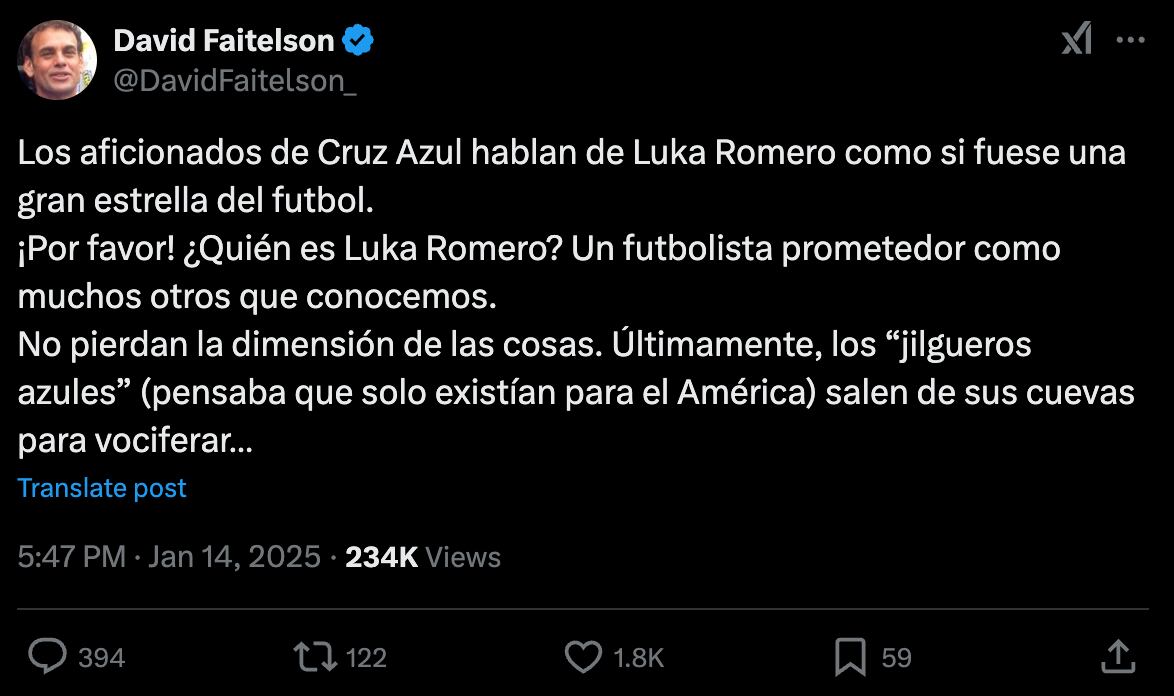 X de David Faitelson