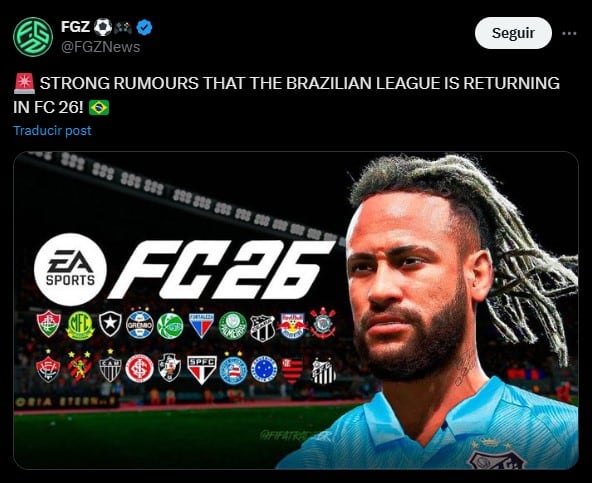 EA FC 26 podría incluir a Liga de Brasil